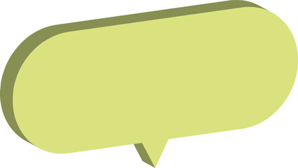 Sprechblase dreidimensional grün