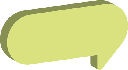 Sprechblase dreidimensional grün