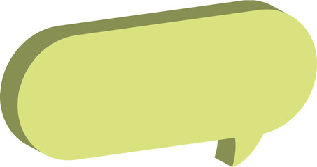 Sprechblase dreidimensional grün