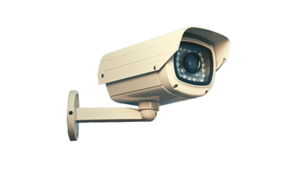 CCTV Surveillance Camera on PNG Transparent Background, Capturing and Observing Suspicious Activity
