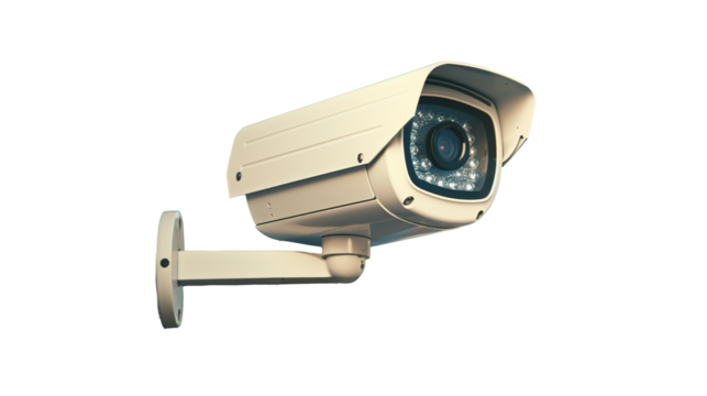 CCTV Surveillance Camera on PNG Transparent Background, Capturing and Observing Suspicious Activity
