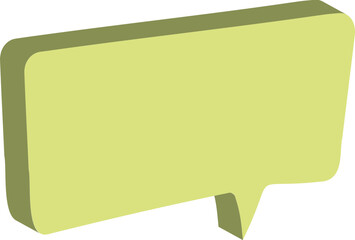 Sprechblase dreidimensional grün