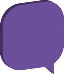 bulle de dialogue en relief violet