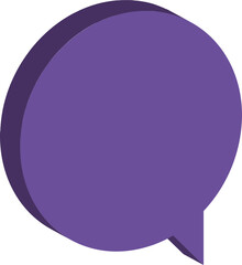 bulle de dialogue en relief violet