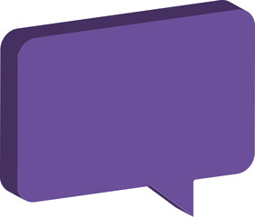 bulle de dialogue en relief violet
