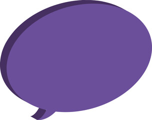 bulle de dialogue en relief violet