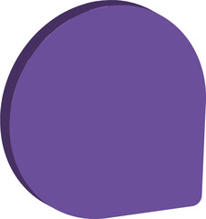 bulle de dialogue en relief violet