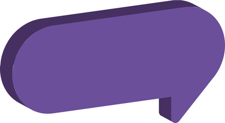 bulle de dialogue en relief violet