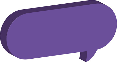 bulle de dialogue en relief violet