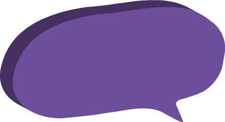 bulle de dialogue en relief violet