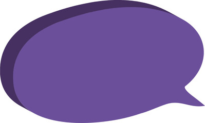 bulle de dialogue en relief violet