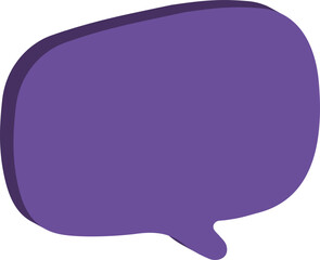 bulle de dialogue en relief violet