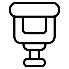 Smart robot surgery Line Icon