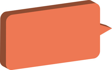 bulle de dialogue en relief orange,