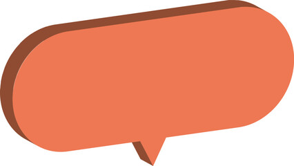 bulle de dialogue en relief orange,