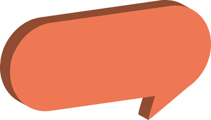 bulle de dialogue en relief orange,