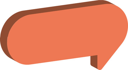 bulle de dialogue en relief orange,