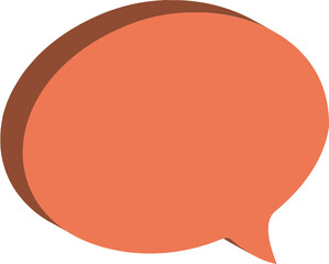 bulle de dialogue en relief orange,