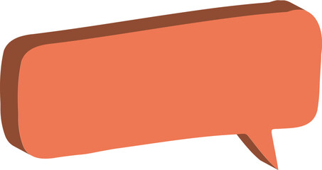 bulle de dialogue en relief orange,