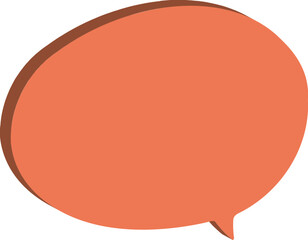 bulle de dialogue en relief orange,