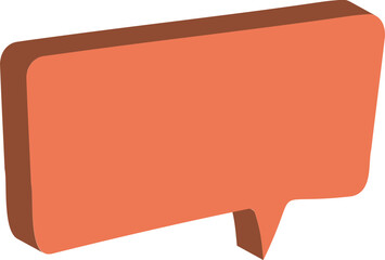 bulle de dialogue en relief orange,