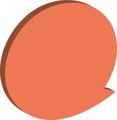 bulle de dialogue en relief orange,