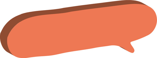 bulle de dialogue en relief orange,