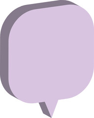 bulle de dialogue en relief lavande