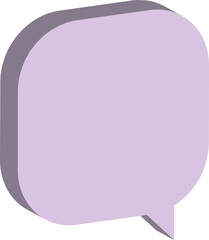 bulle de dialogue en relief lavande