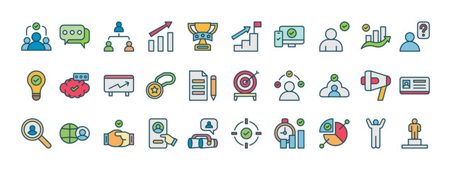 Diverse Business Team Engaging in Strategic Planning and Collaborative Sessions with Visual Data Representations and Iconic Elements