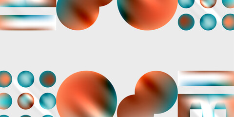 Circles and triangles modern art. Vector Illustration For Wallpaper, Banner, Background, Card, Book Illustration, landing page