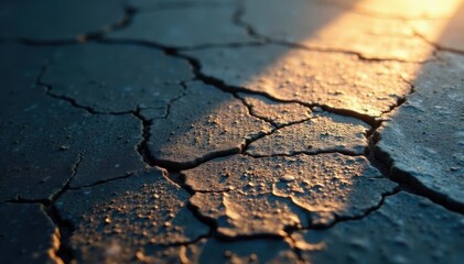 Deep creases, uneven surface, light and shadow play, white, creases