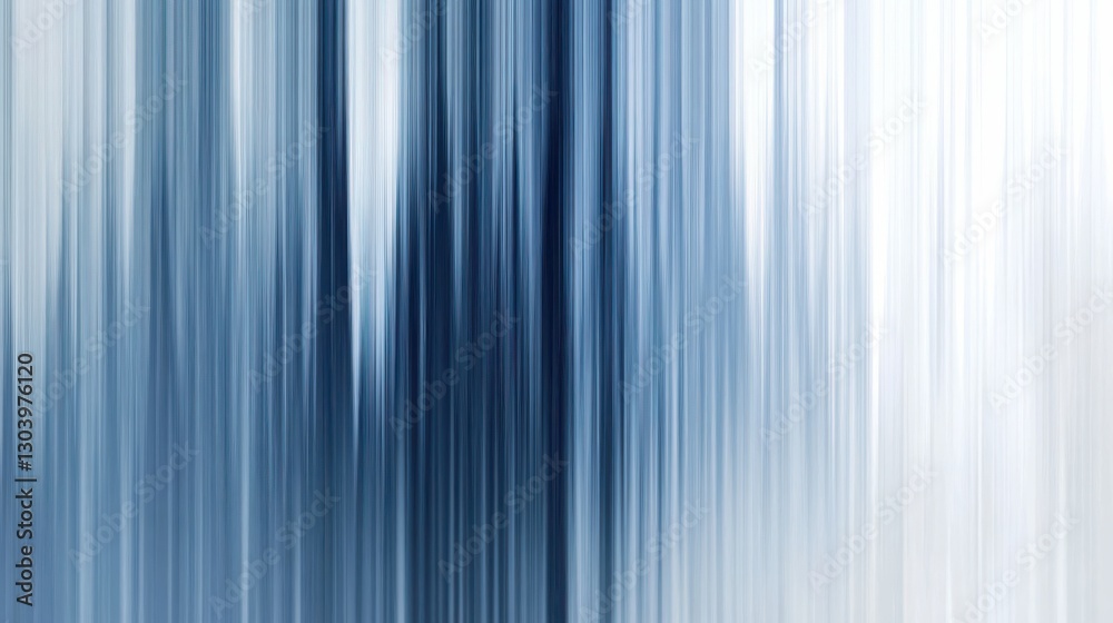Poster soft pencil strokes create a calming gradient effect in shades of blue and white for a tranquil arti