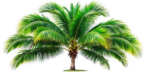Fototapeta premium Tropical Palm Tree Cut Out PNG for Natural Backgrounds, Tropical Themes, Beach Decor, and Summer Vibes in High Quality, Perfect for Graphic Design and Print Projects