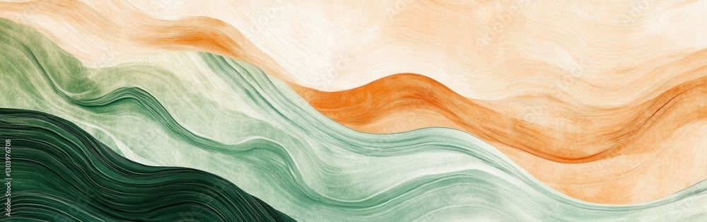 Poster Minimalist pencil strokes create a soft gradient with natural tones and elegant fluidity in abstract design