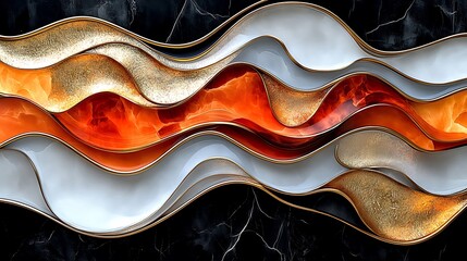 Abstract marble waves design, luxury, art
