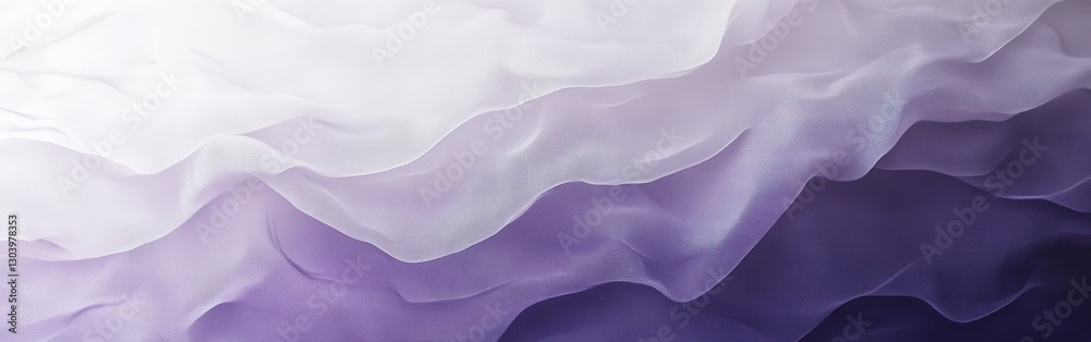 Poster soft gradient abstract artwork blending pastel gray into lavender hues, evoking a peaceful ambiance 