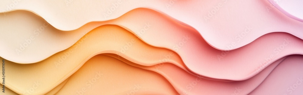 Poster Gradient abstract background showcasing muted colors and flowing shapes in soft waves creating a serene atmosphere