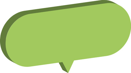 3D empty speech bubble