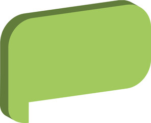 3D empty speech bubble