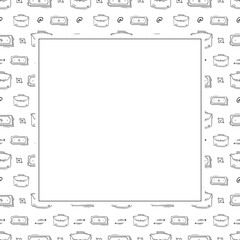 business frame. doodle startup square frame. business background