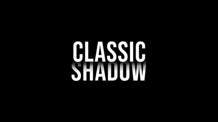 CLASSIC SHADOW text .Modern calligraphic text for use in greeting card, banner template, postcard. Vector and Illustration.
