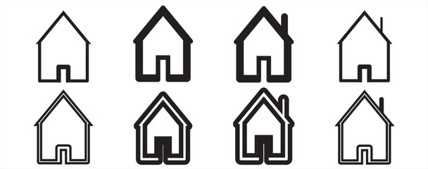 set of illustrations home icon