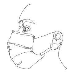 Illustration of a hand holding a pen in a sketch or vector style