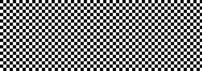 Black and white checker pattern vector illustration. Chess board. Distorted geometric pattern. Abstract monochrome vector backdrop.  Surface for flyer, banner and wall decoration. 