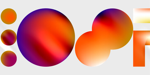 Simple shapes - circles, triangles, rectangles abstract background. Vector Illustration For Wallpaper, Banner, Background, Card, Book Illustration, landing page