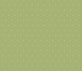Seamless Beige and Green Hexagonal Geometric Pattern , Vector eps