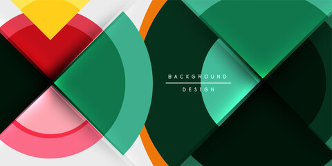 Fototapeta premium Techno circles and semi circles. Vector Illustration For Wallpaper, Banner, Background, Card, Book Illustration, landing page