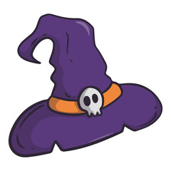 Cute Halloween Element. Vector Illustration in Cartoon Design.