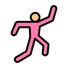 Dancing Man Vector Filled Icon Design